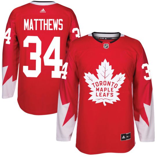 2017 NHL Toronto Maple Leafs Men #34 Auston Matthews red jersey->toronto maple leafs->NHL Jersey